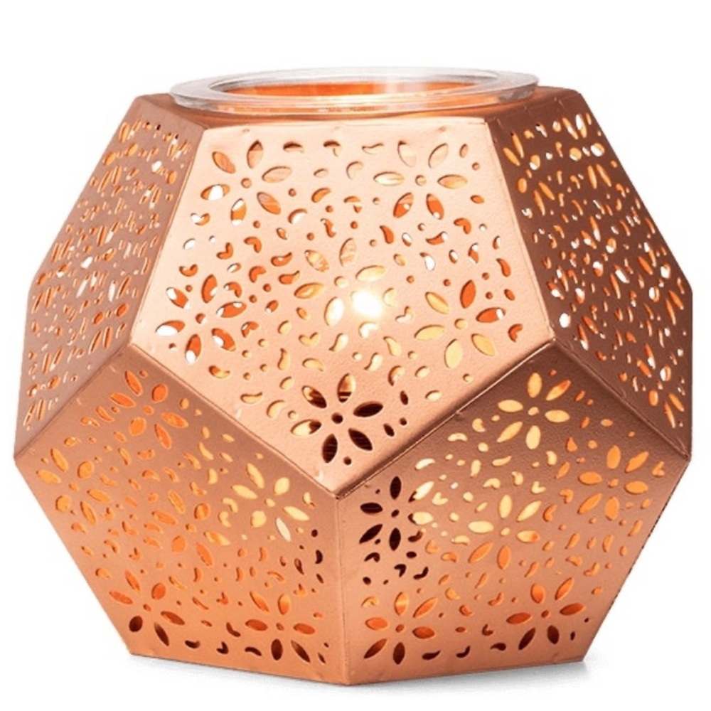 SCENTSY "COPPER CAST" METAL GEOMETRIC WAX WARMER